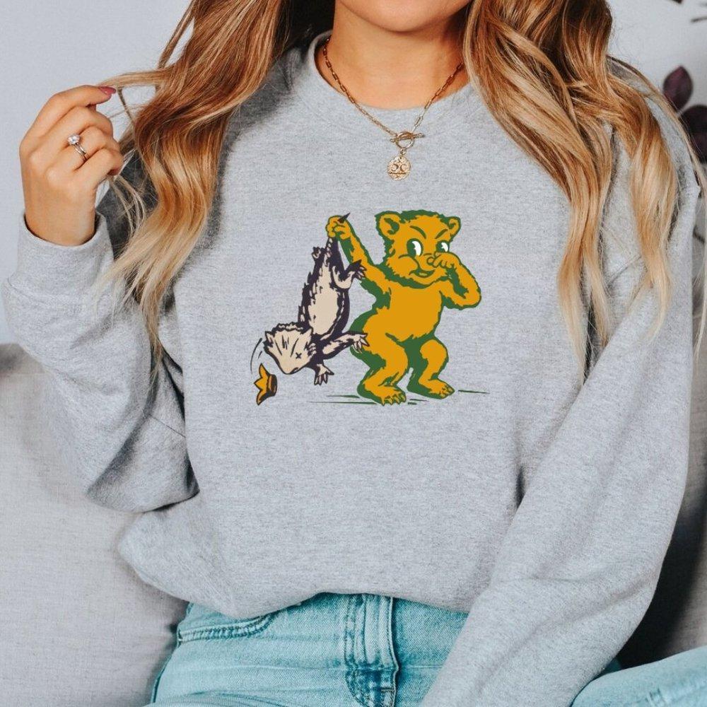 Baylor Bu Bears Retro Grey Sweater, Beat Tcu Graphic Unisex Sweatshirt